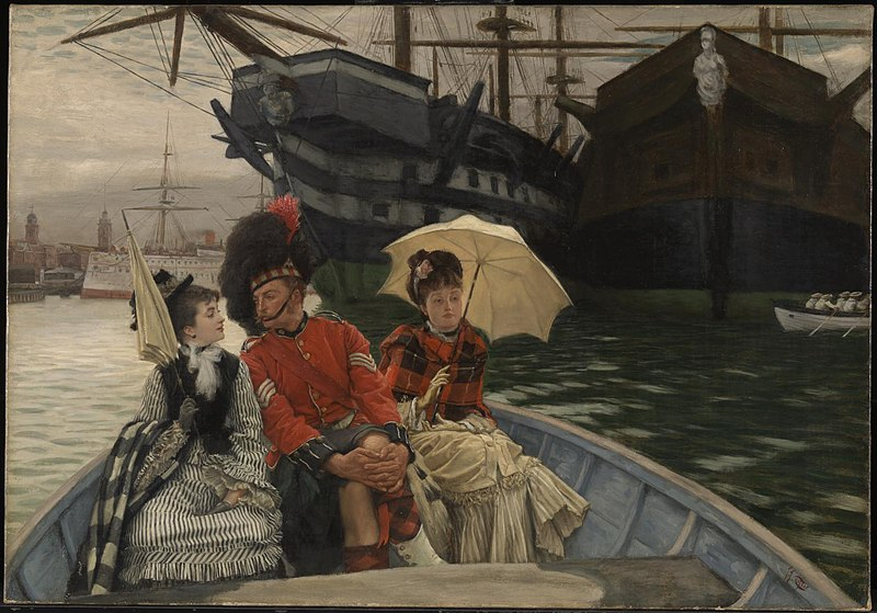 "Портсмутский порт", Джеймс Тиссо, 1877.  (сс) Wikimedia Commons