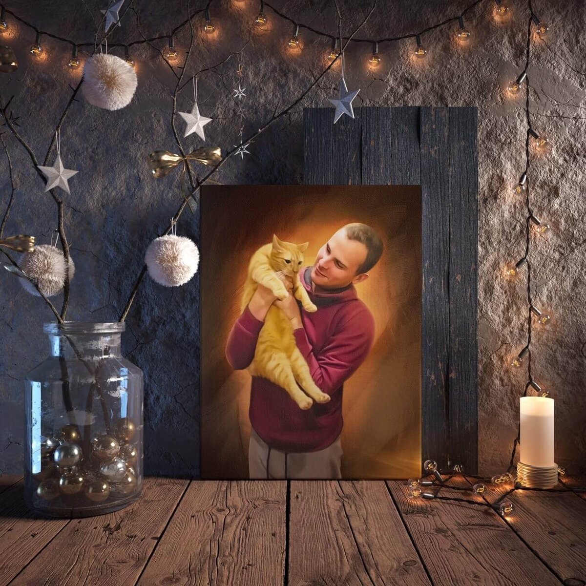 Портрет по фотографии на холсте на заказ