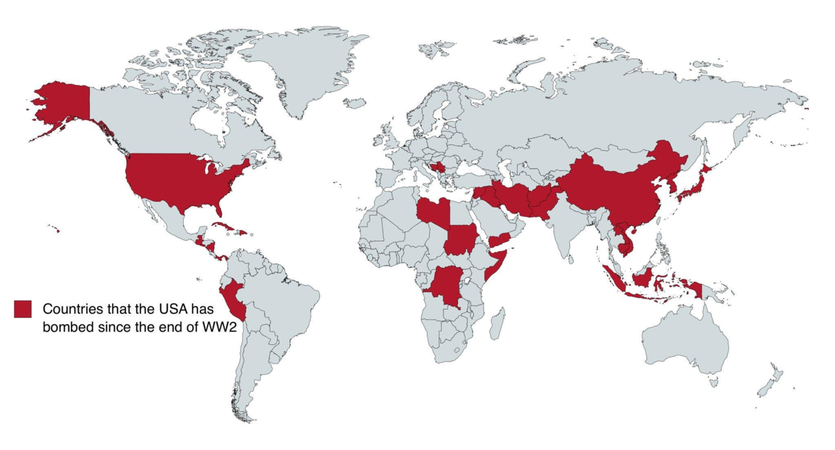 США бомбили даже сами себя :) Ниже пояснение