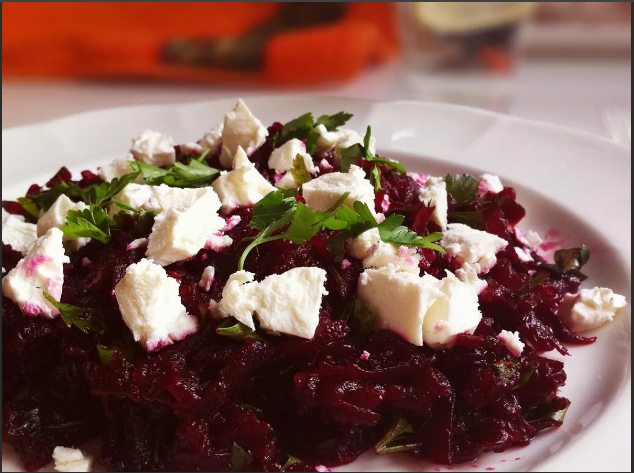 Рецепт Салат из свеклы с луком и яблоками