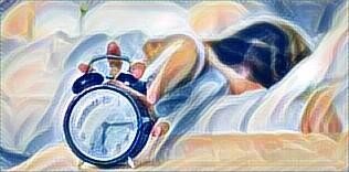 Отложить будильник. Картинка обработана. 