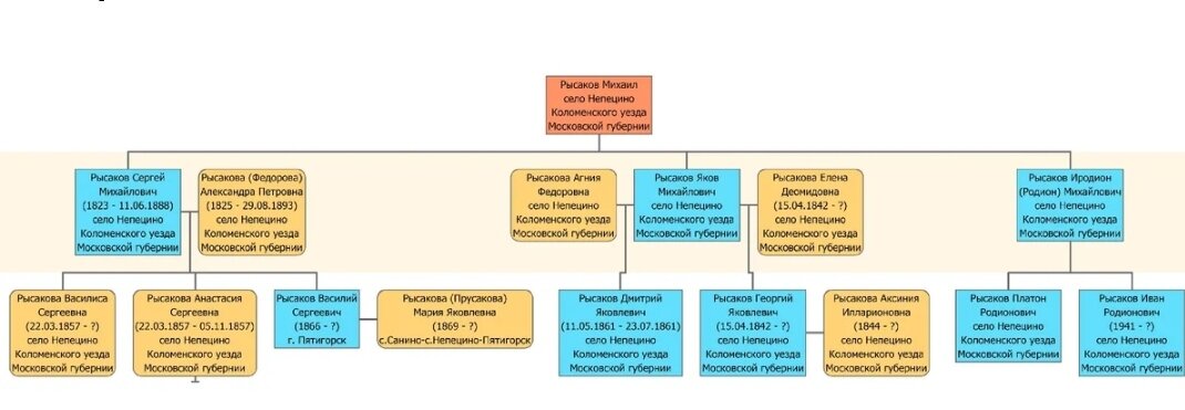 Часть моего родословного дерева