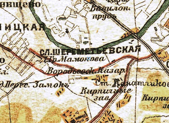 Фрагмент карты 1913 года