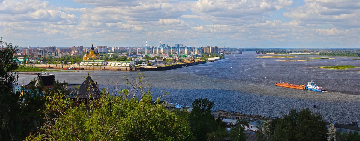 Слияние р. Оки и Волги