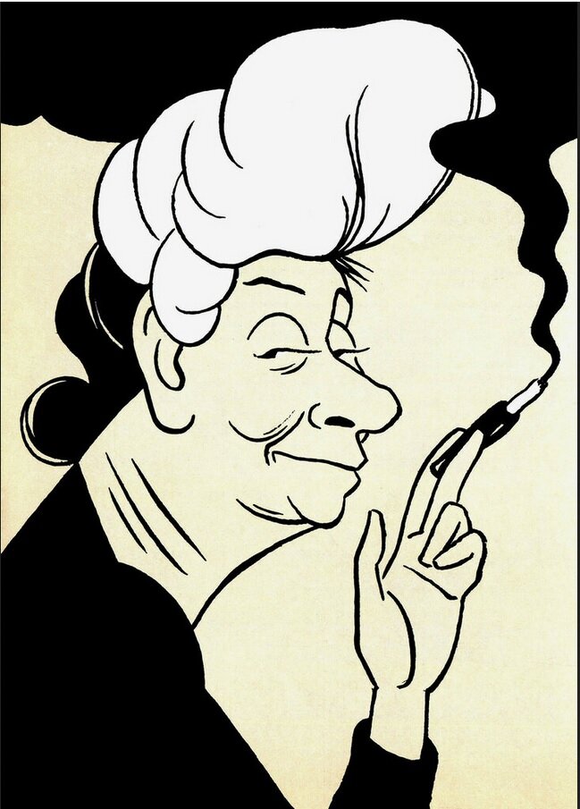 Иосиф Игин. Шарж на Фаину Раневскую