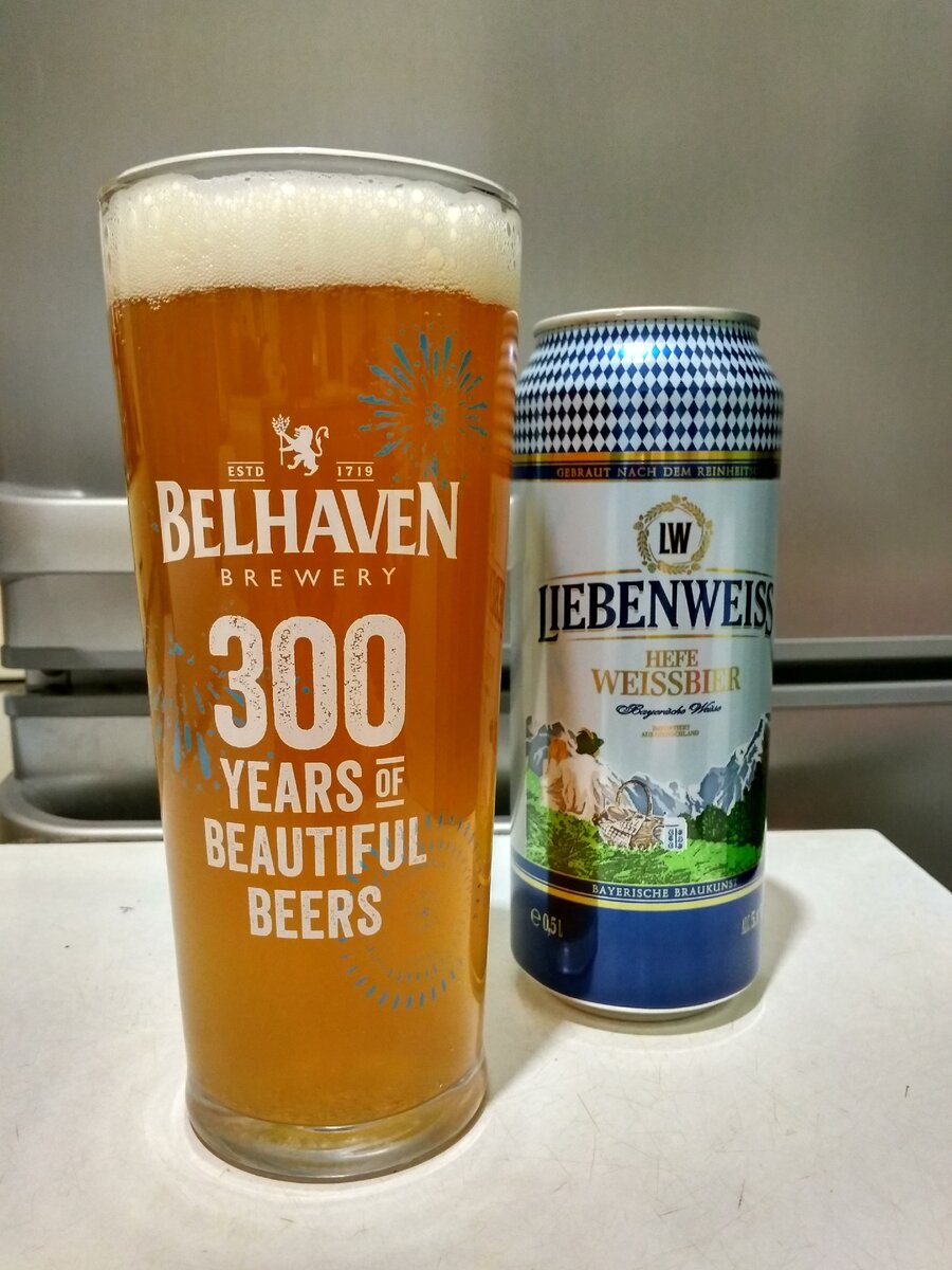 «Liebenweiss Hefe Weissbier» от Kaiser Brau в бокале