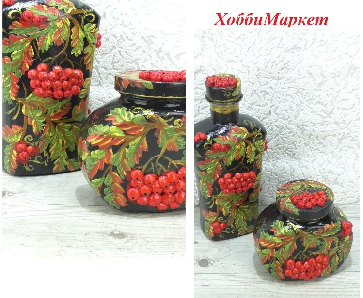 Украшать можно любые предметы. В работе использовала акриловые краски, акриловый лак, холодный фарфор. Холодный фарфор можно заменить любой массой для лепки.