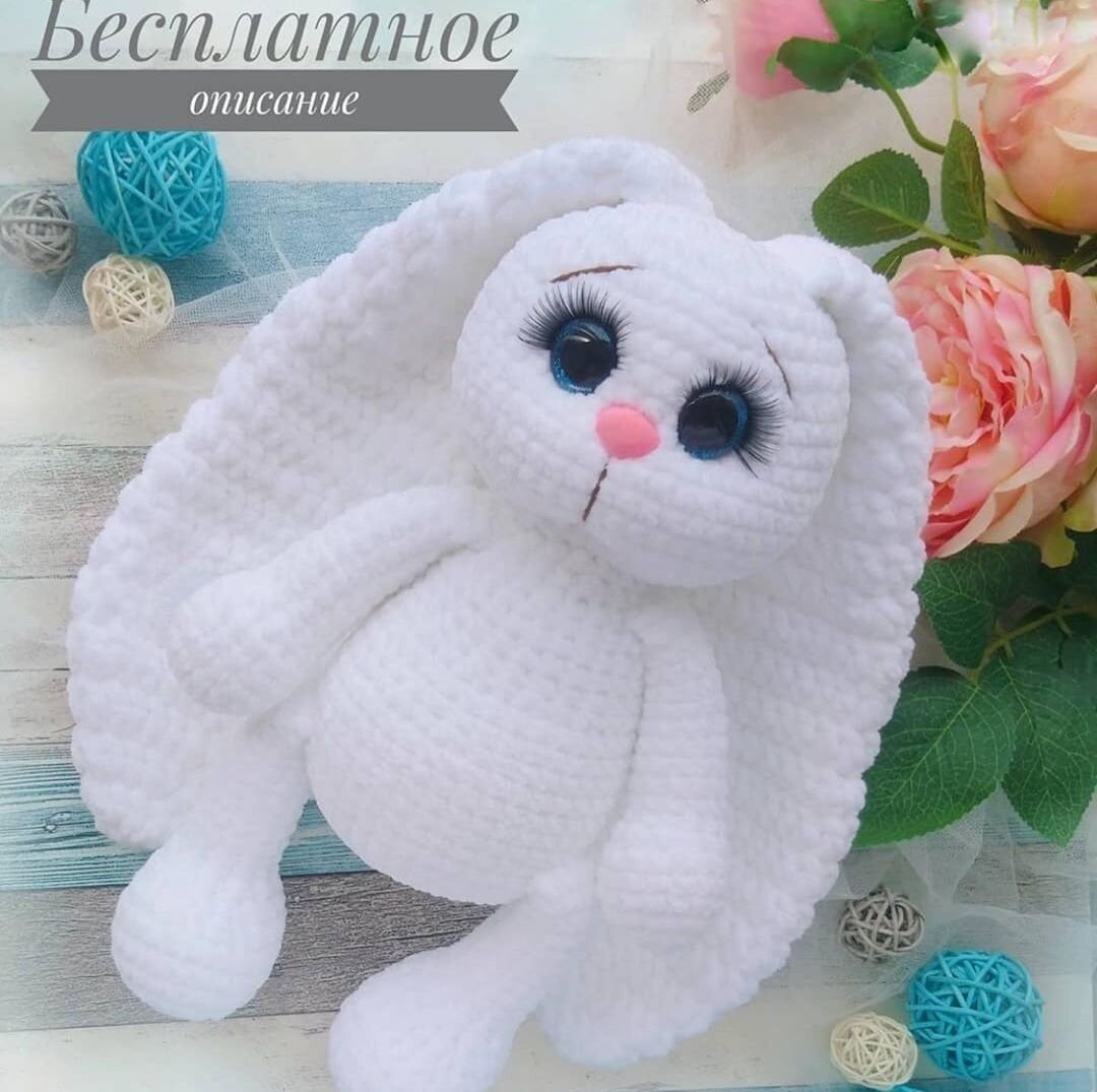 Милая зайка крючком