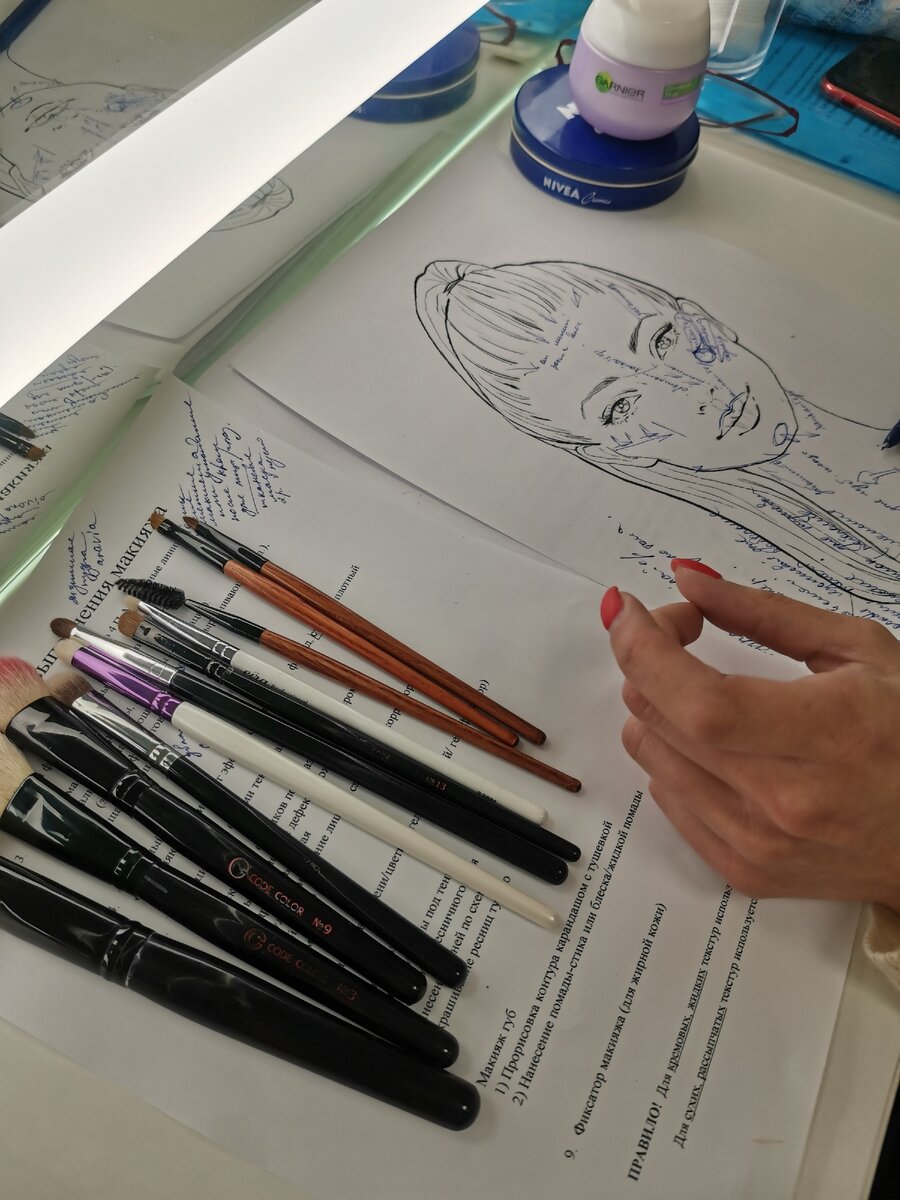 Фото с обучения макияжу 