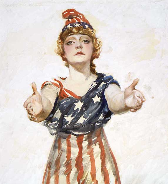 Женский образ Соединенных Штатов Америки — женщина по имени Колумбия