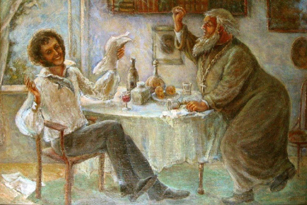 В.Обозная. Пушкин читает стихи. 1977 год