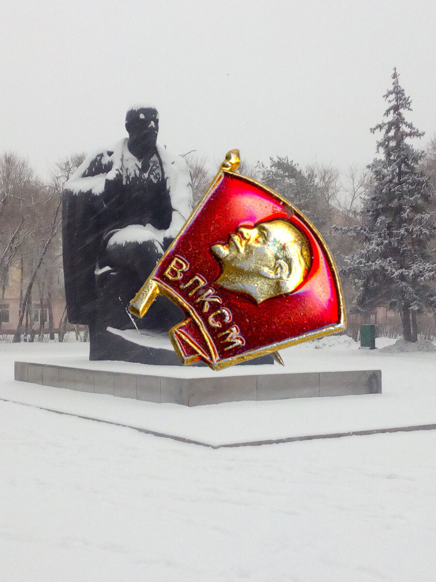 Фото для коллажа сделано автором сегодня на Первомайской площади в г.Абакане