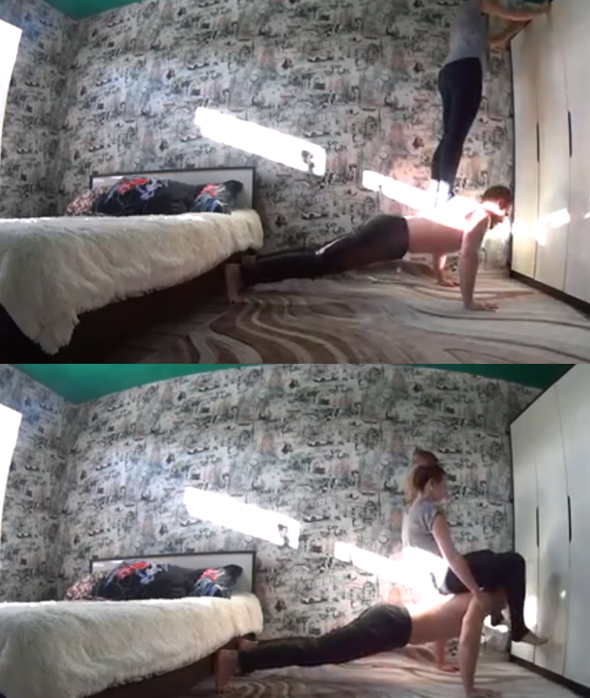 Мне штанга ей качели .