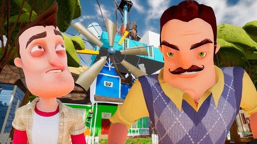 ШОУ ПРИВЕТ СОСЕД!МИСТЕР САНТЕХНИК НА КРЫШЕ СИДИТ!ИГРА HELLO NEIGHBOR 2 ...