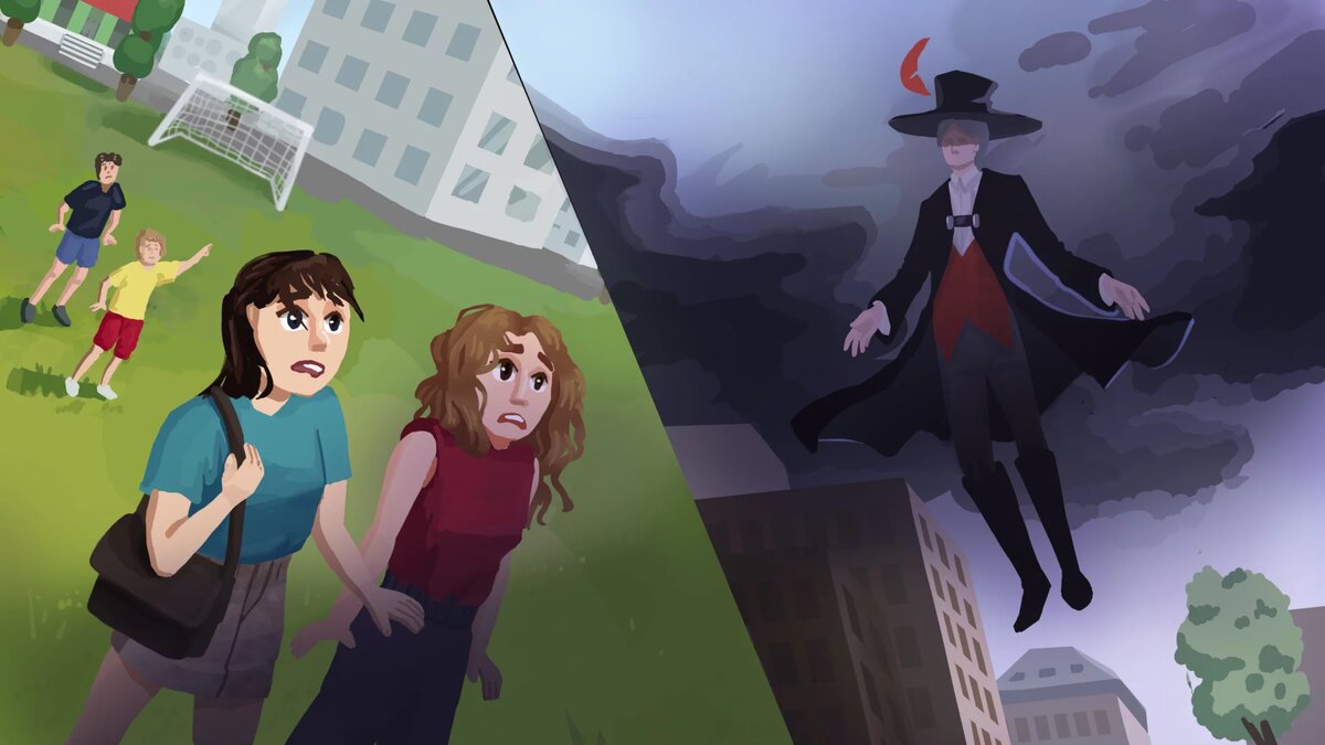 Появление странного летающего человека нарушило покой города. Это было внезапным и завораживающим зрелищем. Особенно когда вместе с ним в город пришла настоящая буря. Незнакомец завис в воздухе, пролетая над крышей одного из зданий. 