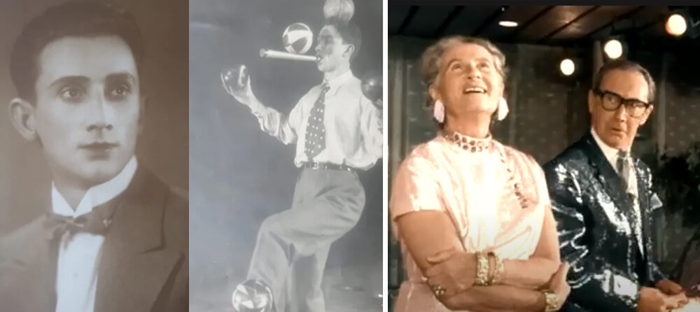 Прадедушка Александра Лымарева - Сергей Русанов. Слева в молодости. Справа с Татьяной Леман. Кадр из фильма "Семнадцать мгновений весны"