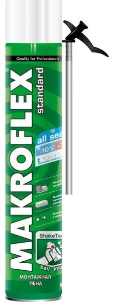 Пена монтажная Makroflex Shaketec Standart 750мл всесезонная Макрофлекс