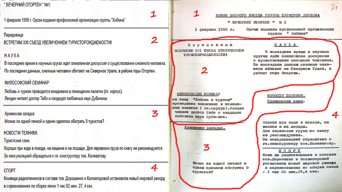Боевой листок разделенный на 4 части.