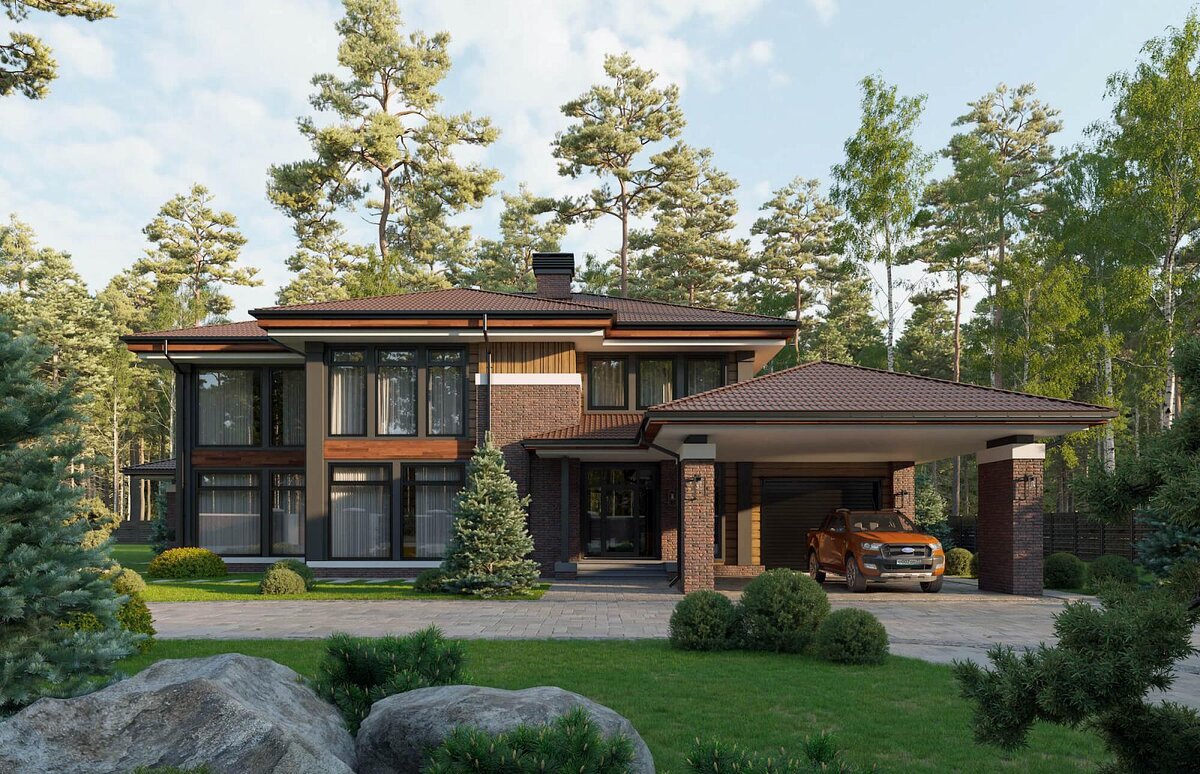 Проект дома Райт 1, 411 м2