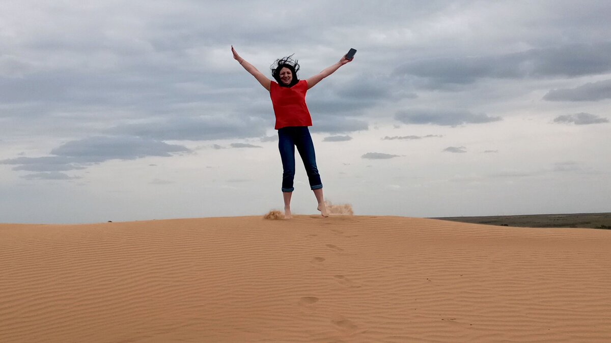 в песках Калмыкии