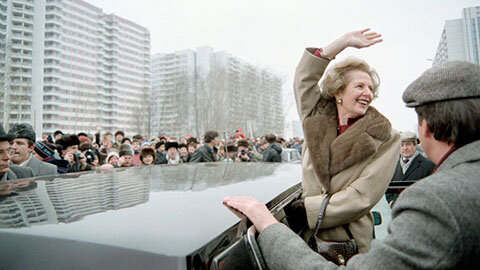 Маргарет Тэтчер в Москве, Крылатское, 1987.