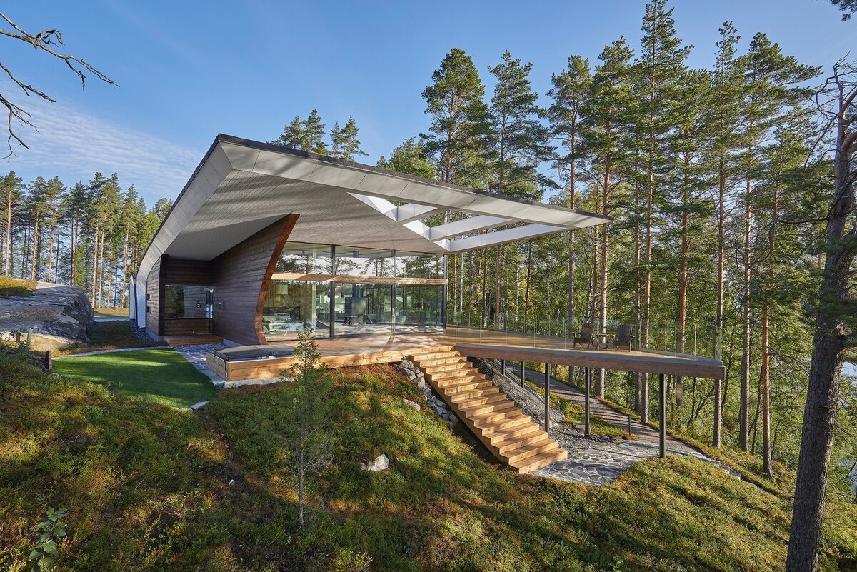 Хай-тек дом Wave House в Финляндии от Seppo Mäntylä | HQarch | Дзен