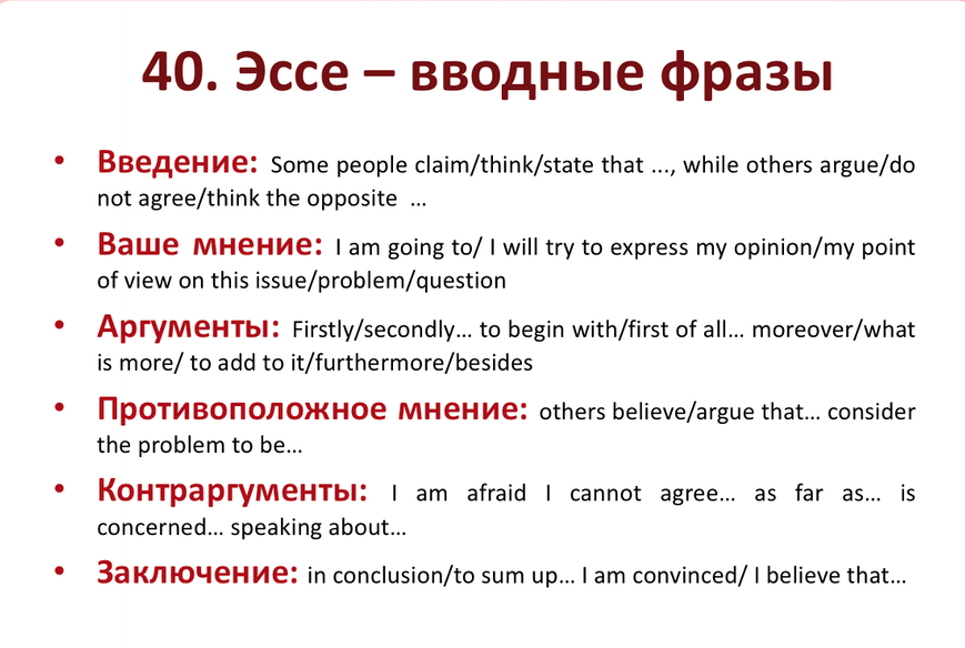 Эссе по английски. Сочинение по английскому ЕГЭ шаблон. Фразы для сочинения английский ЕГЭ. Клише для сочинения по английскому. Эссе английский ЕГЭ клише.