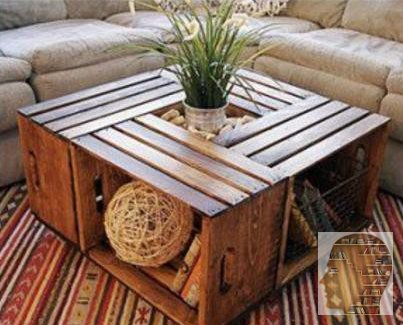 своими руками, для дома, лайфхаки, самоделки, столик из ящиков, всё по полочкам