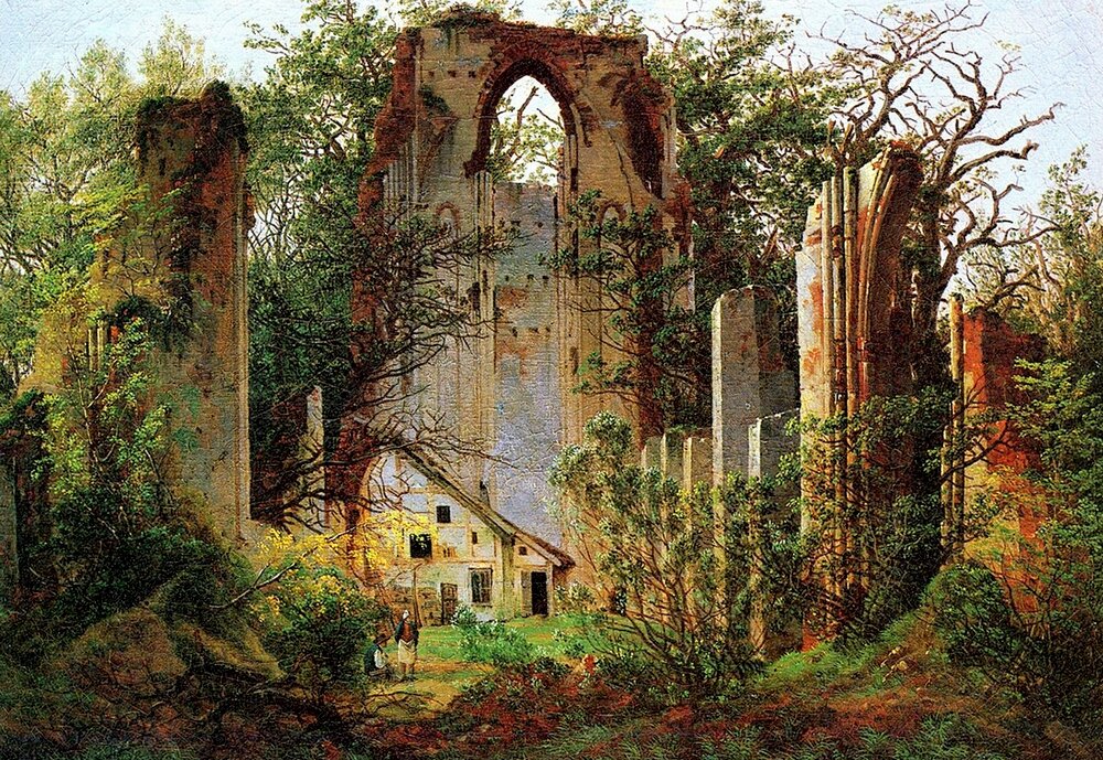 «Клостерруайн Элдена». Каспар Давид Фридрих, 1825 год.