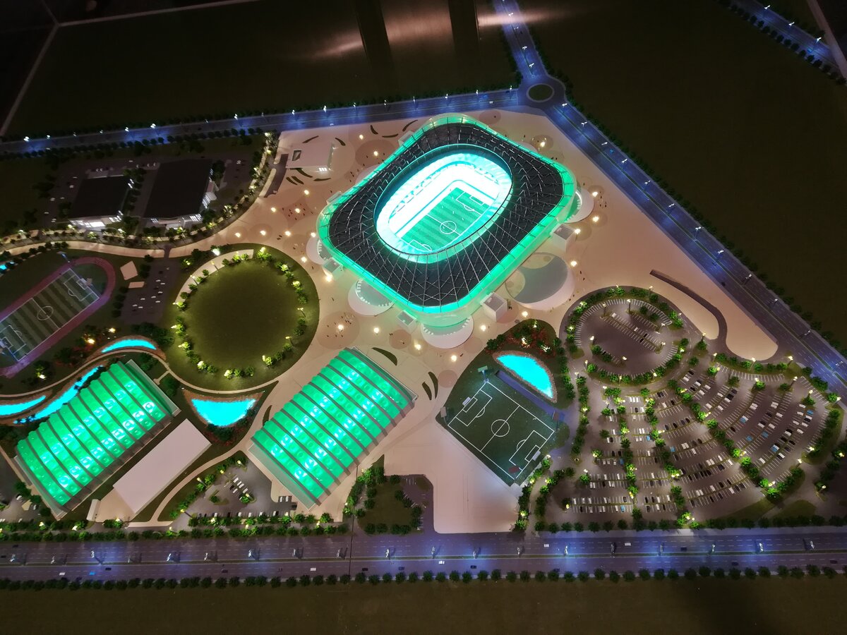 Вот например макет инфраструктуры к ЧМ-2022. Ну разве не прелесть? Уверена, в реальности будет не хуже)