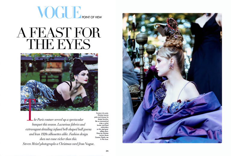 A feast for the eyes (Стивен Мейзел, Vogue US, 1996)