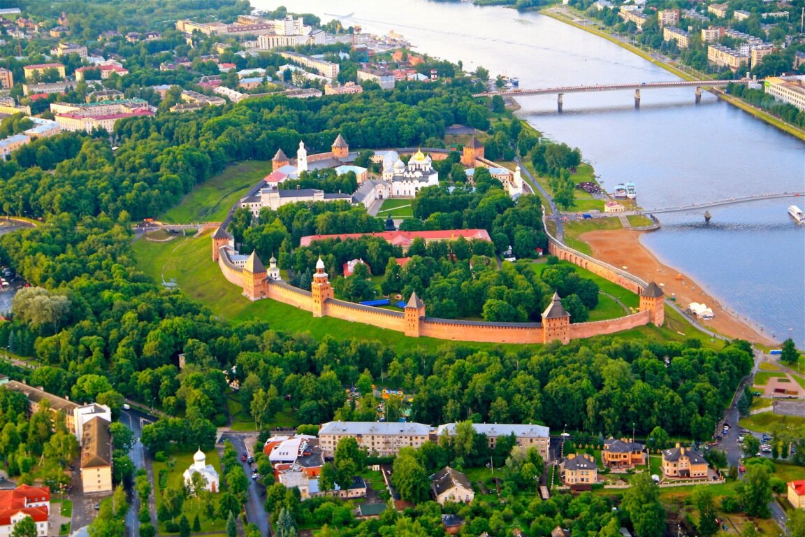 Современный вид на Великий Новгород