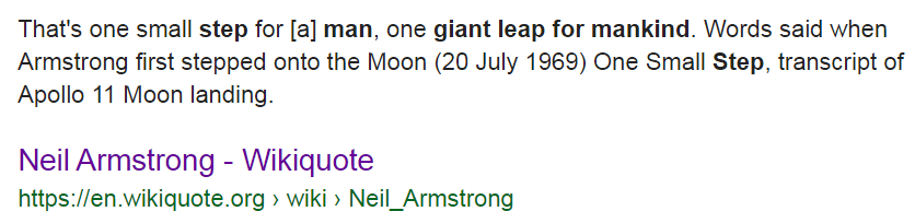 Примечательно, что оригинальная запись слов Армстронга существует - аж 1969  (!). Но 50 лет  (1969 - 2019) - целых полвека на минуточку - никто не мог точно сказать. как надо - кому-то слышался артикль, кому-то нет, грамматически оба варианта обосновываются причём. 