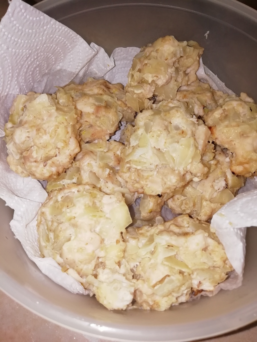 Котлеты из куриной грудки с капустой, ни грамма масла