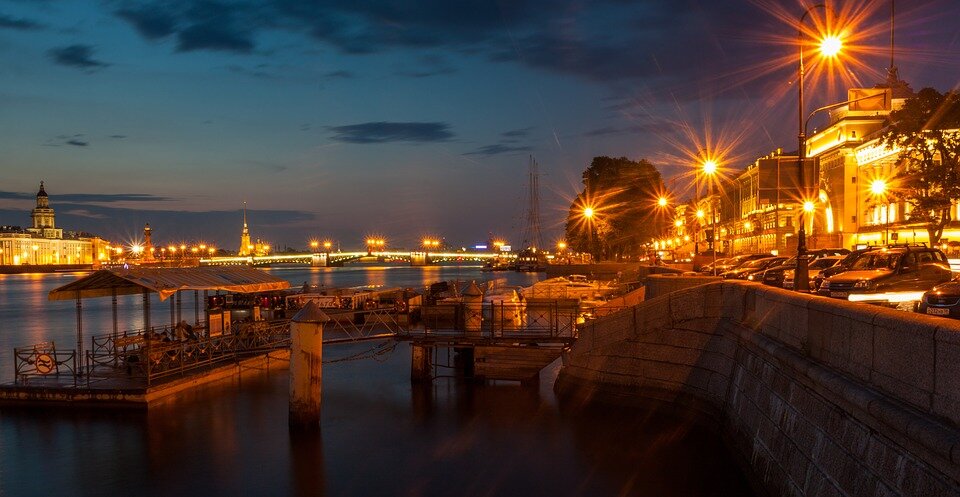 Ночной пляж Санкт-Петербург. 315 Лет Петербургу.