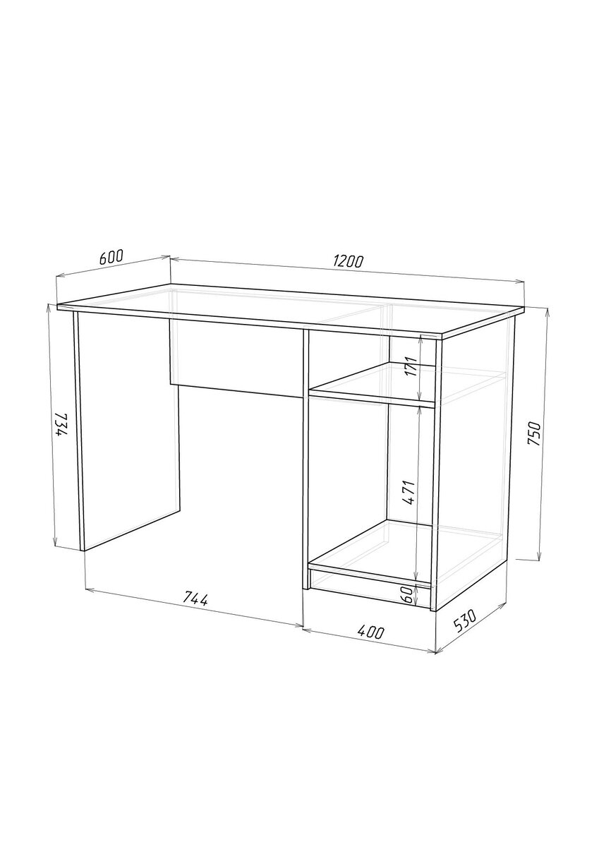 Чертежи мебели: компьютерный стол своими руками