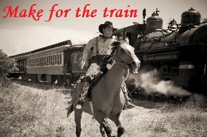 He made for the train