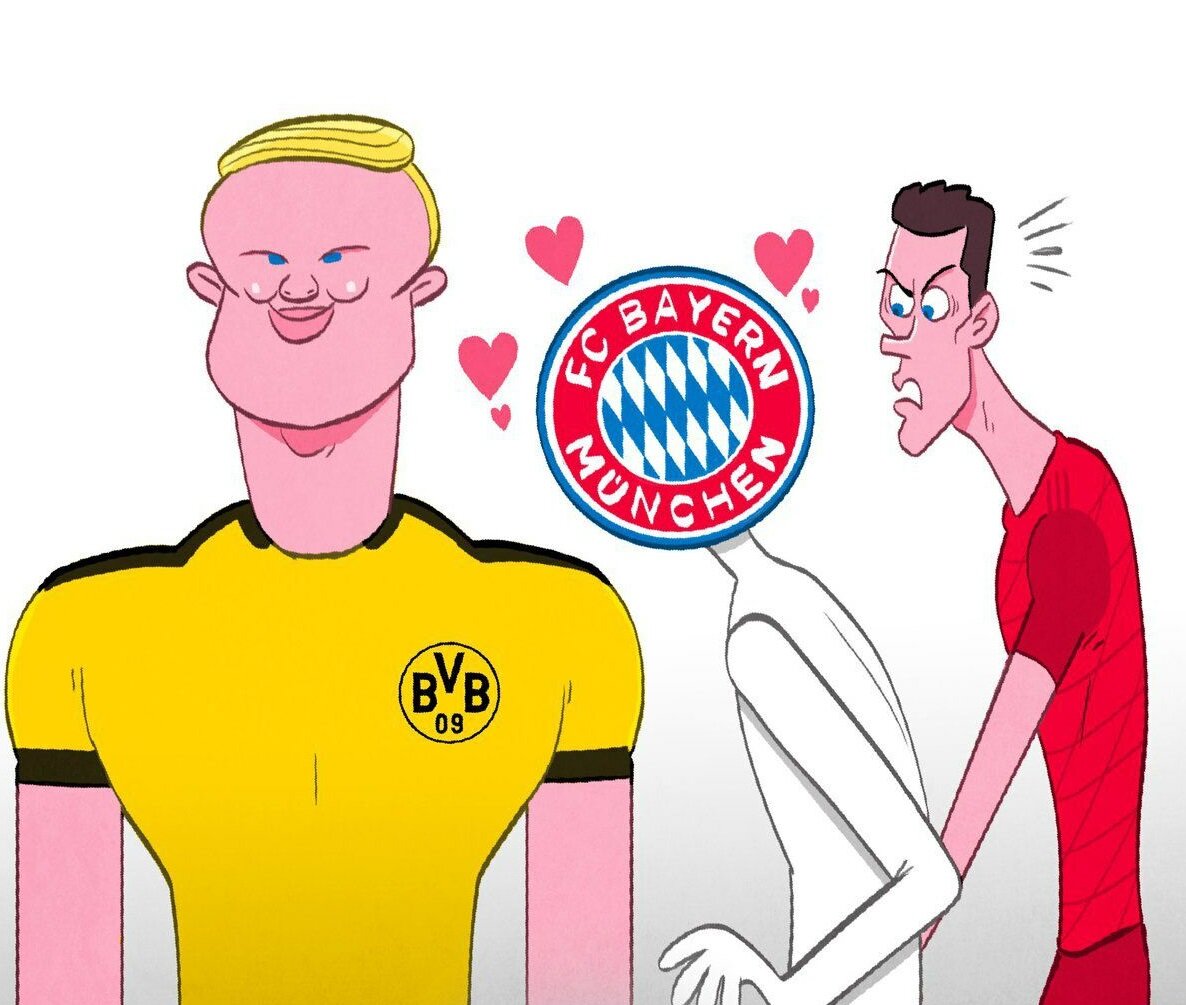 То же противостояние, но в карикатурной форме