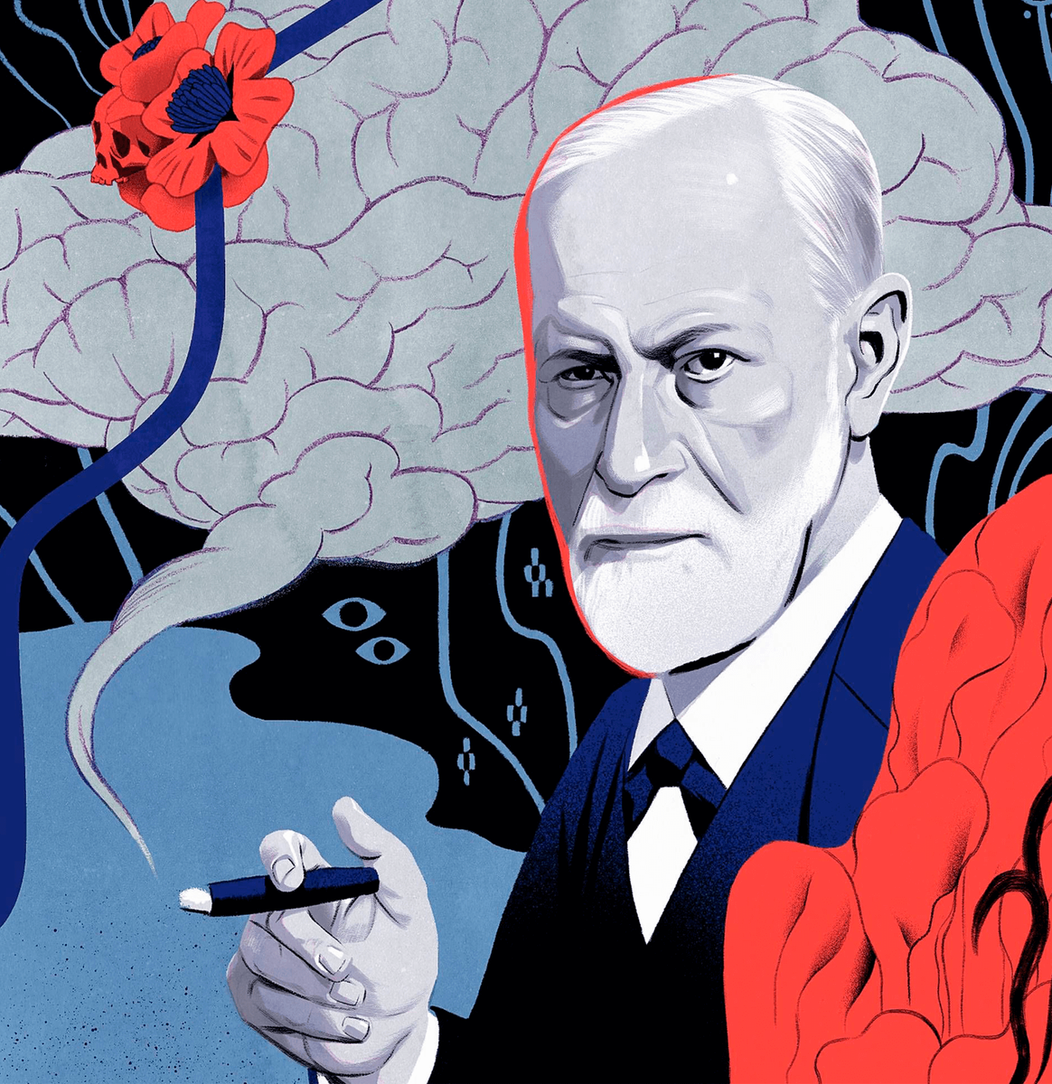 Арт постер с изображением Зигмунда Фрейда