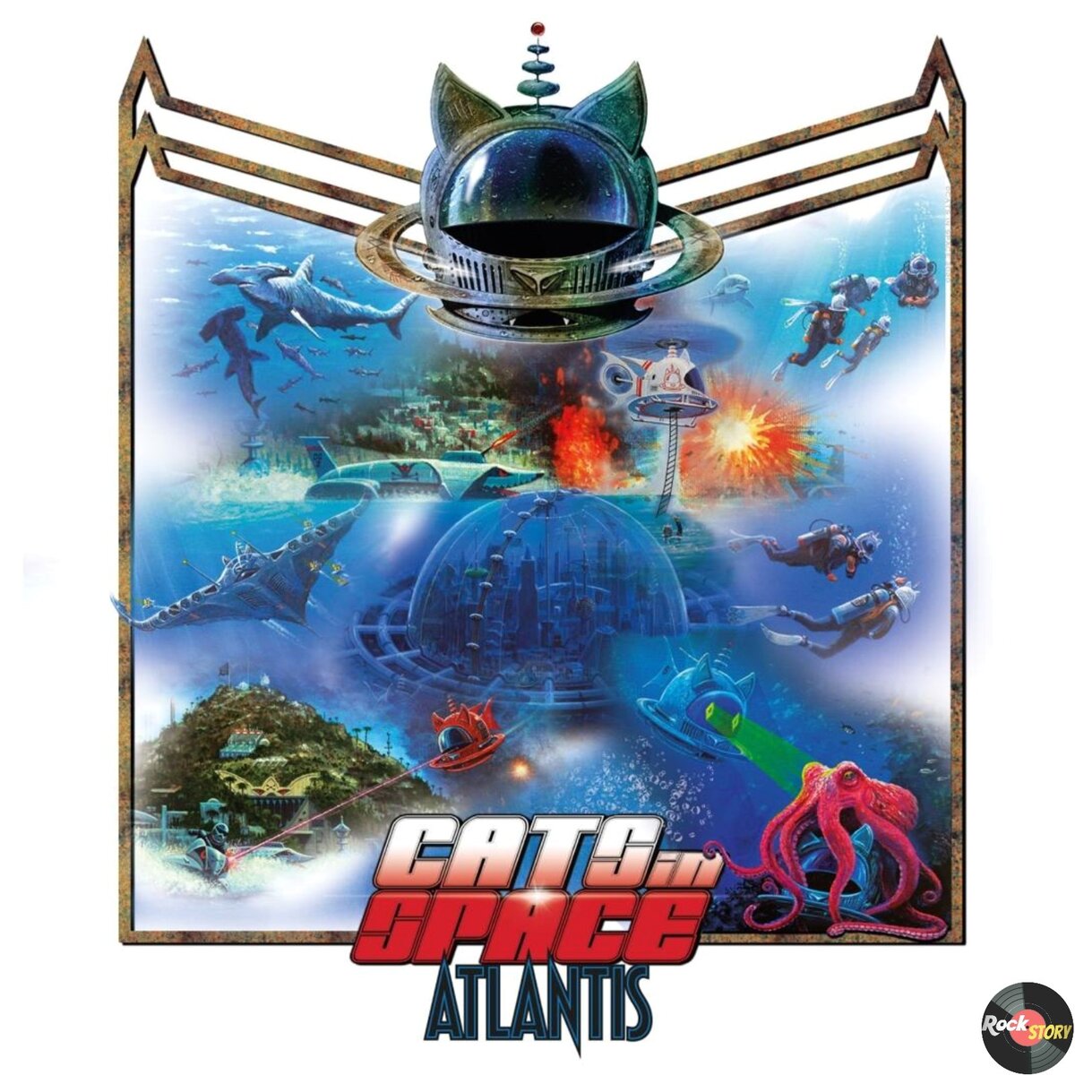 На фотографии: обложка альбома Atlantis группы Cats In Space