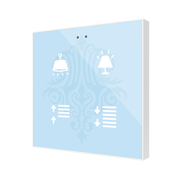 ZVIF4 - четырёхкнопочный сенснорный выключатель Flat v2 с произвольной графикой