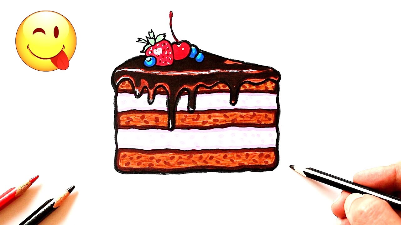 как нарисовать торт ребенку 7 лет | Дзен
