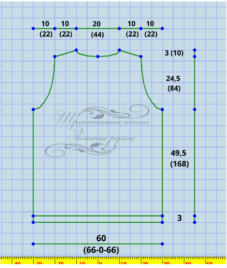 Выкройка спинки