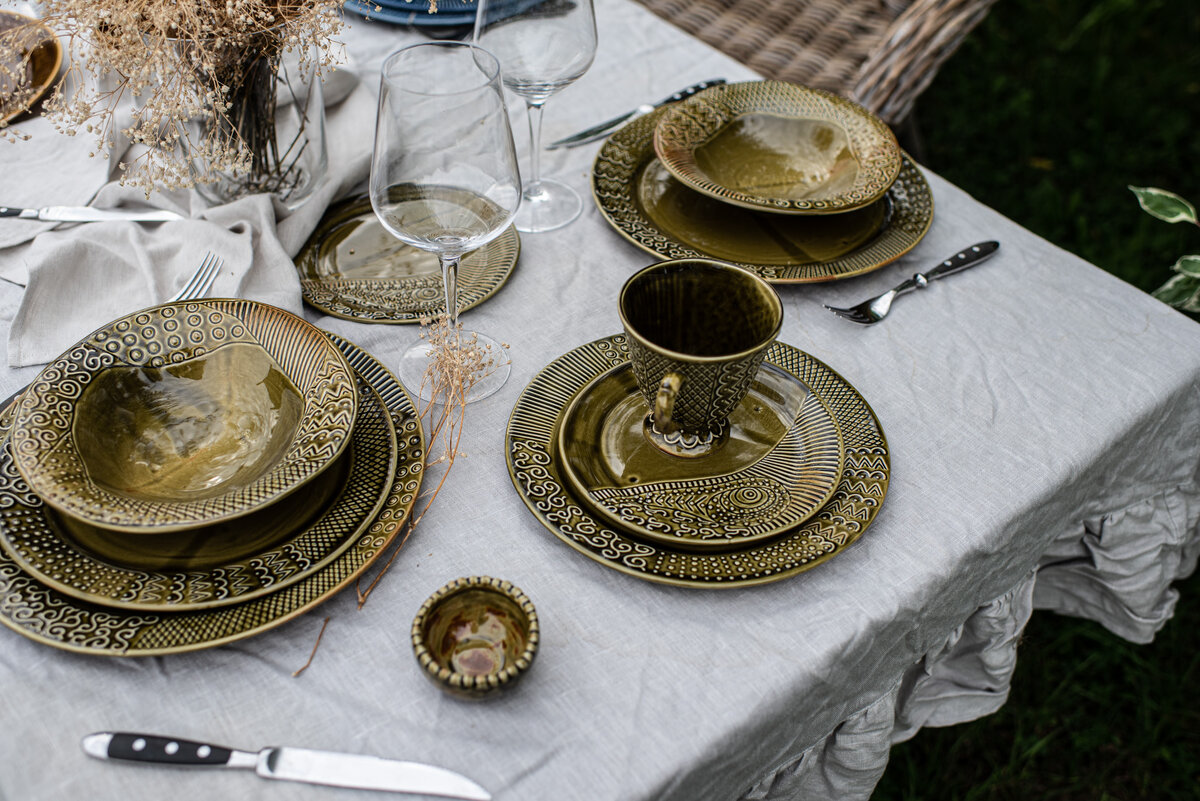 Сервиз Дзенарт Оливка мастерской Антикварня