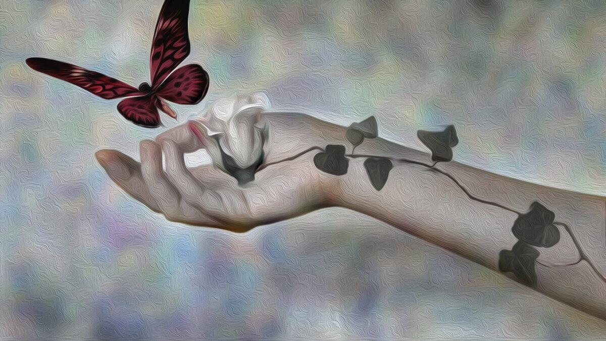 Бабочка летает 