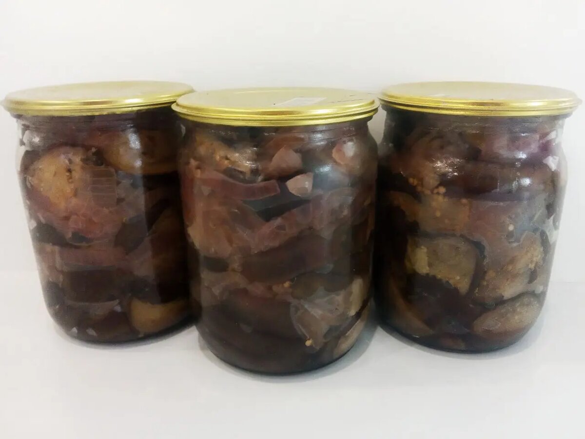 Салат из баклажанов и лука, на зиму