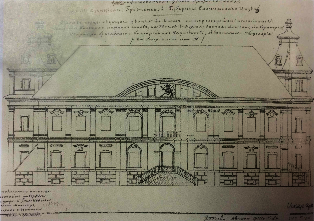 Схема дворца 1846 года