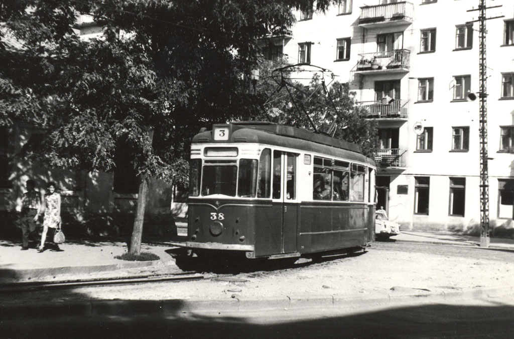 Трамвай Гота Т-57 в Симферополе, Севастопольская ул., 1966 год, фото Karl-Otto Friedemann