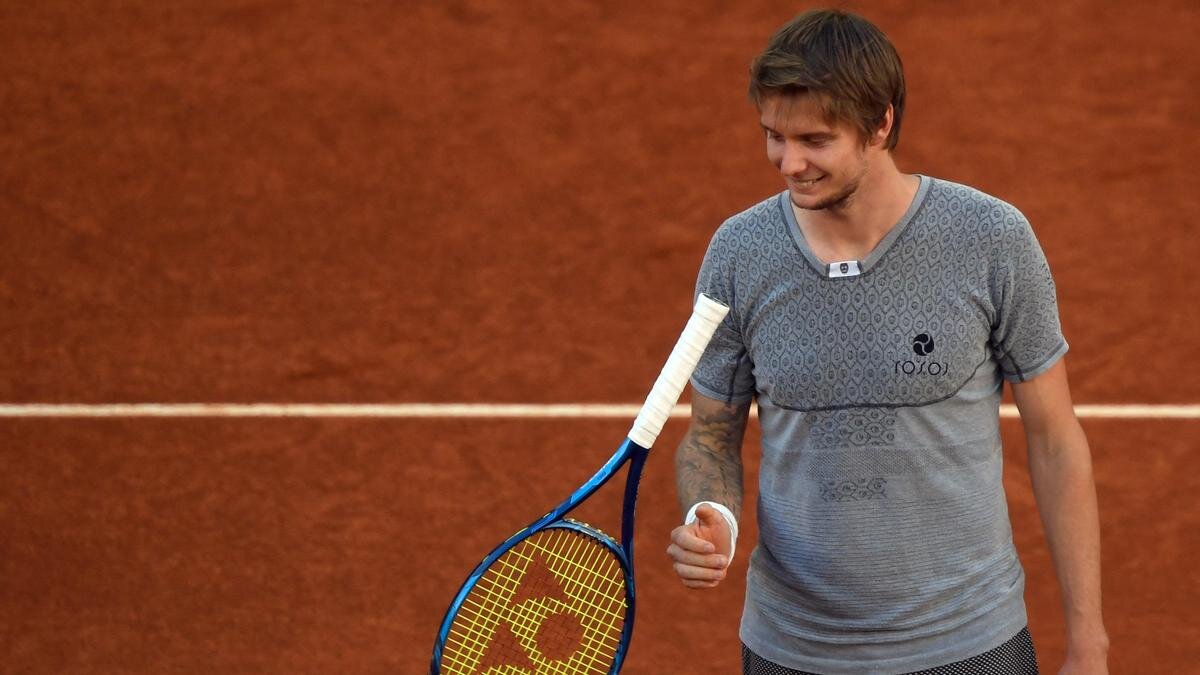    Теннисист Александр Бублик:Oscar Del Pozo/AFP via Getty Images