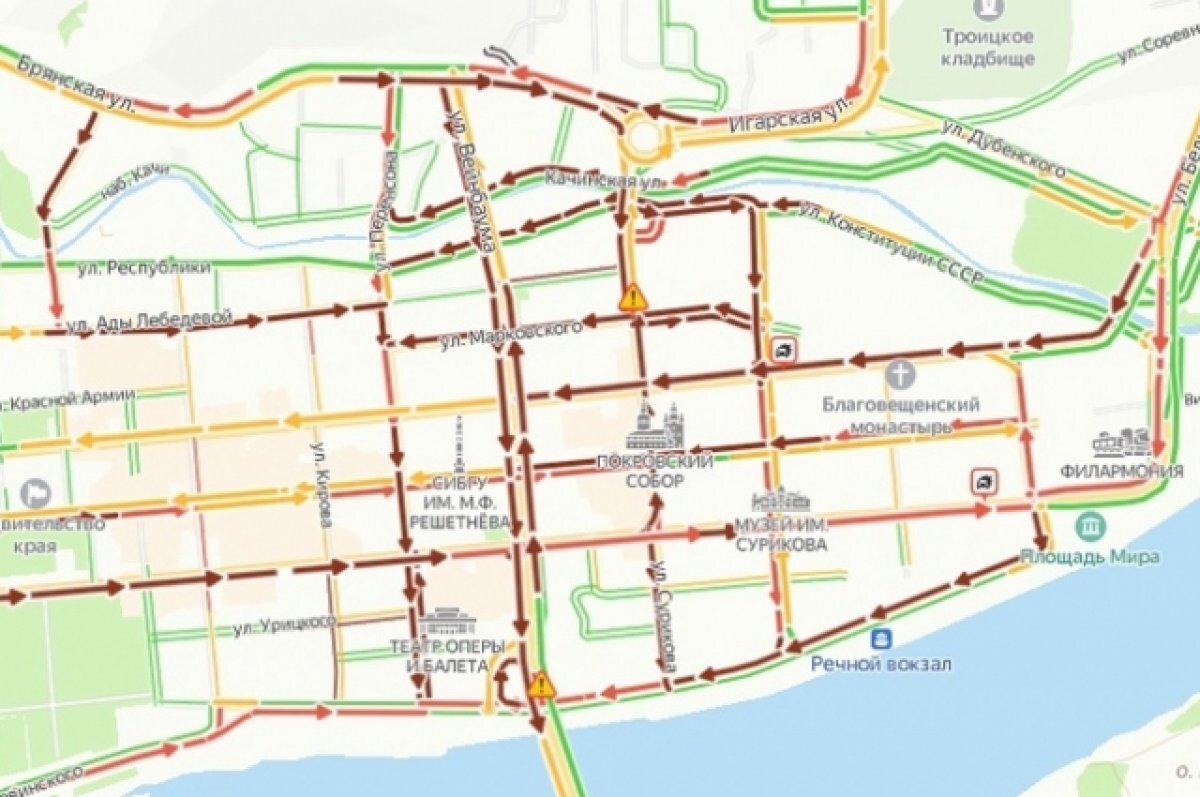 Карта красноярска трц планета